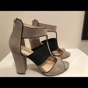 Karl Lagerfeld Paris Suede tan heels 10